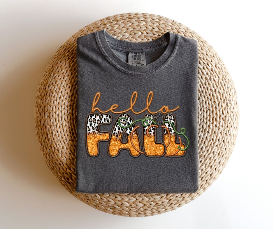 Faux Embroidered Fall