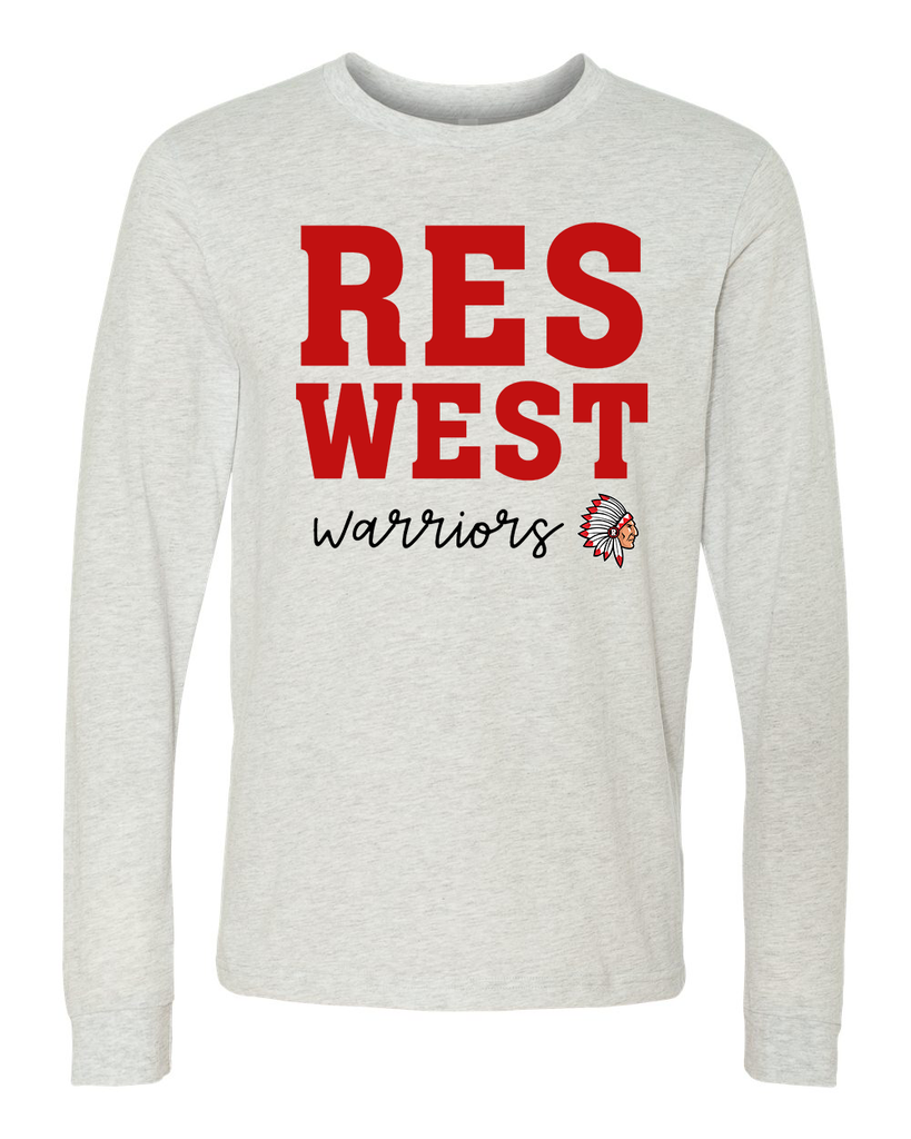 RES West Warriors Logo Long Sleeve Youth/Adult