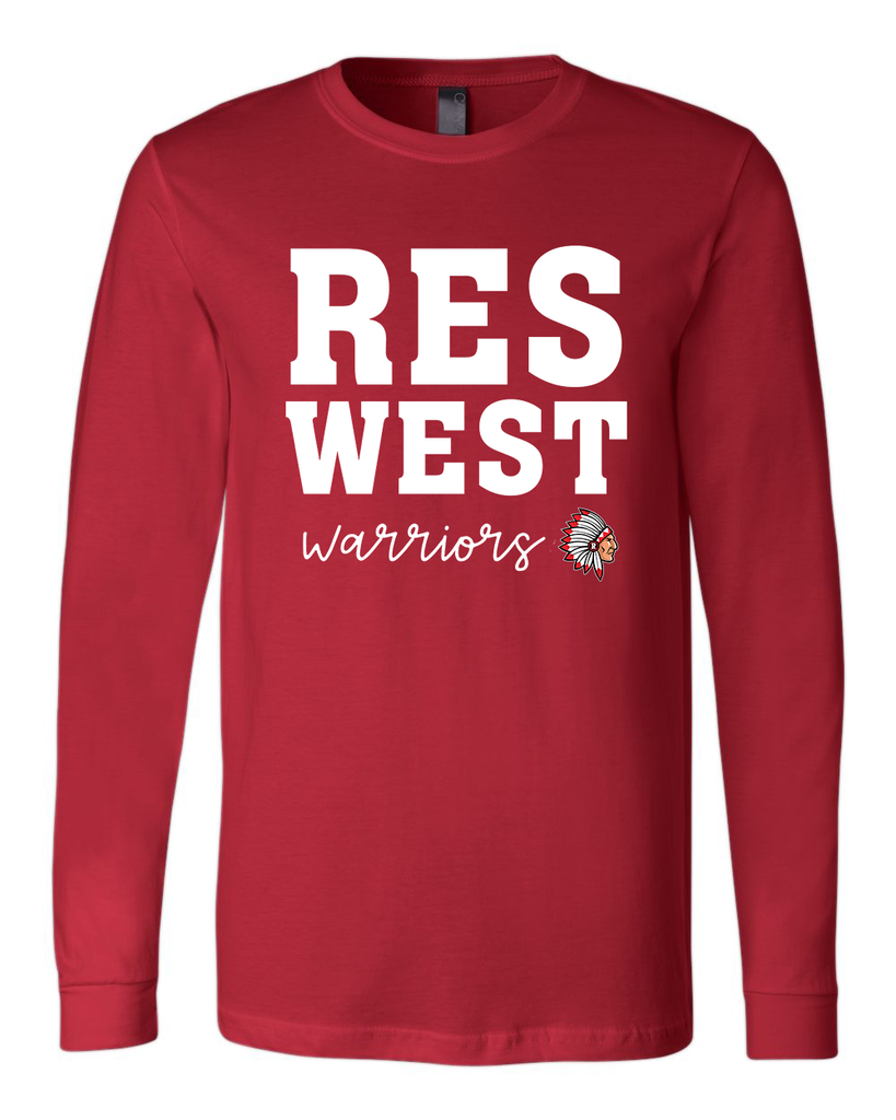 RES West Warriors Logo Long Sleeve Youth/Adult