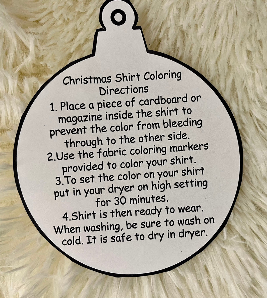 Christmas Coloring Shirt Kits