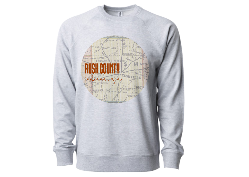 Rush County Map Sweatshirt