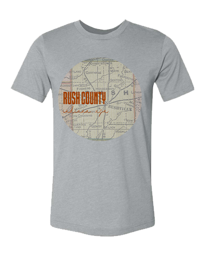Rush County Map Tee